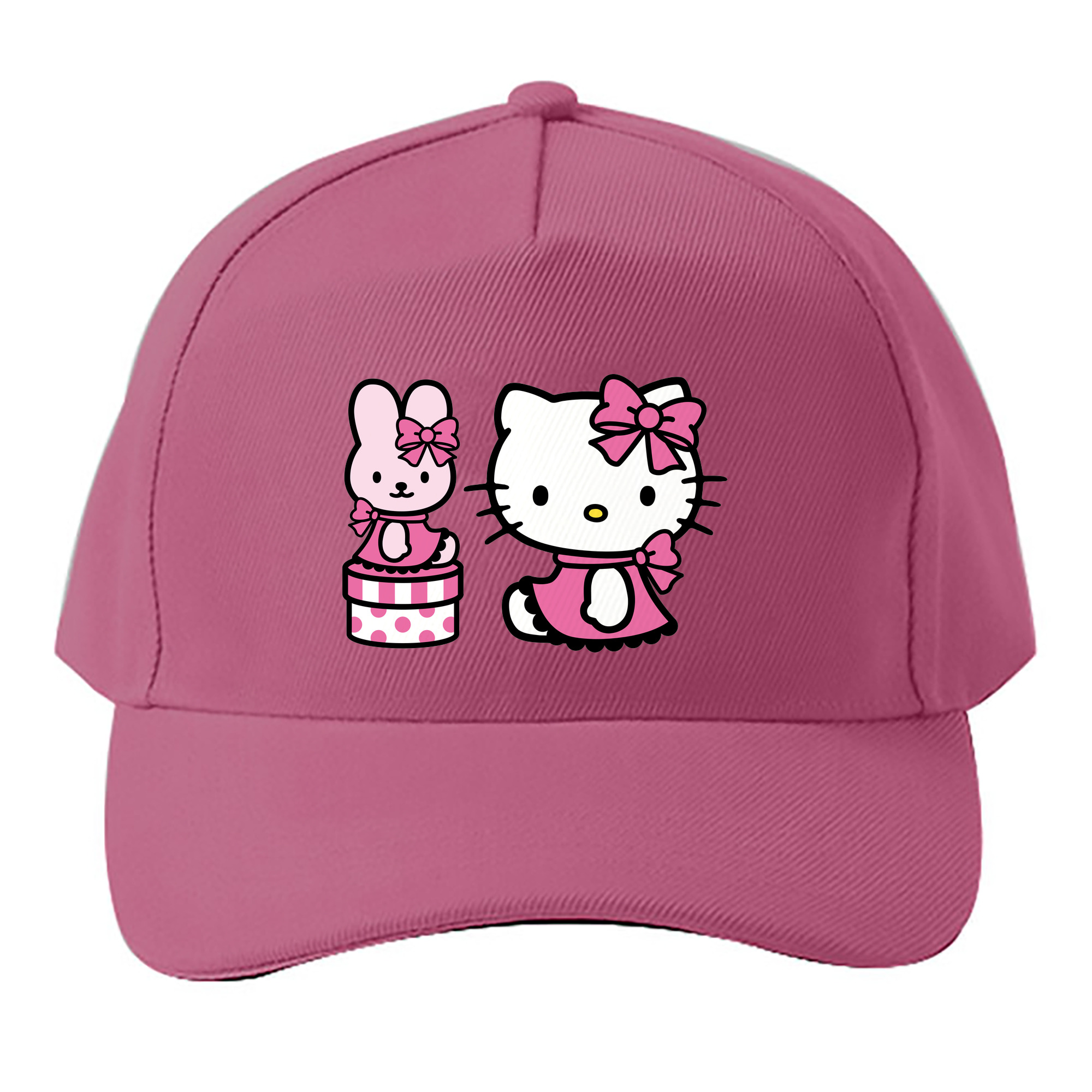 （画像用） Hello Kitty ハローキティ ベースボールキャップ 綿100％ 男女兼用 帽子 スポーツ